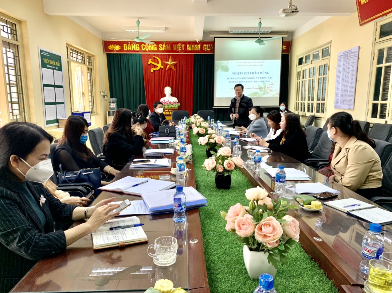 Trường Tiểu học Đồng Mai I đón Đoàn đánh giá ngoài của thành phố Hà Nội về kiểm định chất lượng giáo dục cấp độ 2 và công nhận lại trường đạt chuẩn Quốc gia mức độ 1